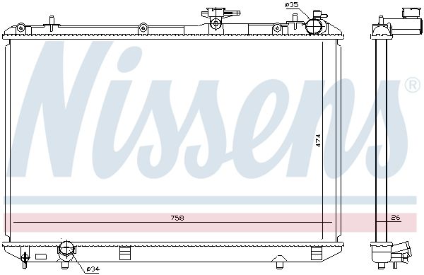 NISSENS 646828 Radiator, engine cooling