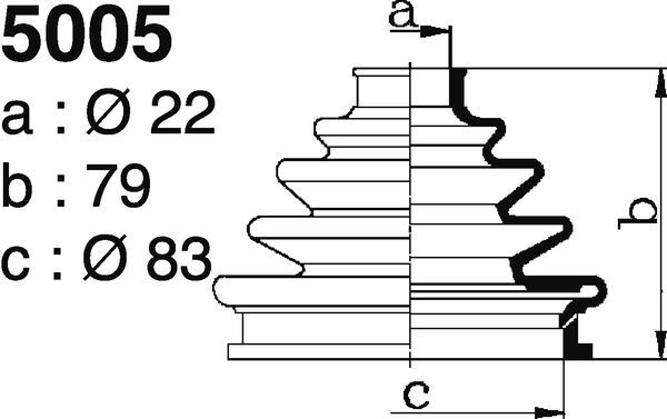 DEPA 5005 Gaiter, Propshaft
