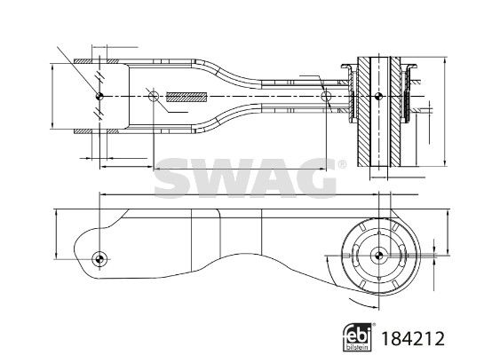 SWAG 33 10 9311 Control/Trailing Arm, wheel suspension