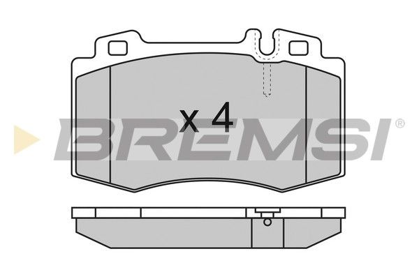 Комплект гальмівних накладок, дискове гальмо, Bremsi BP2986