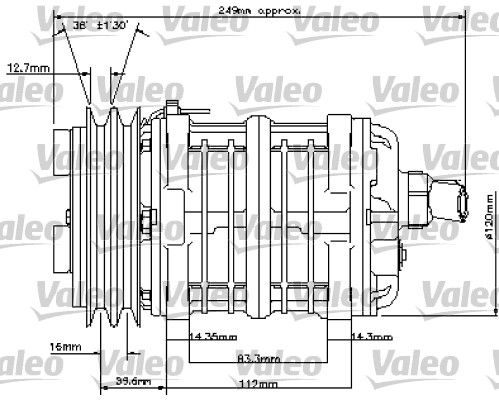 VALEO Compressor, airconditioning 815802