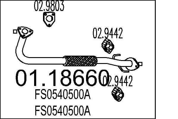 Вихлопна труба, Mts 01.18660