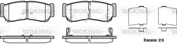 Колодки гальмівні, задні, FENGXING (DONGFENG) LINGZHI (01/07-)