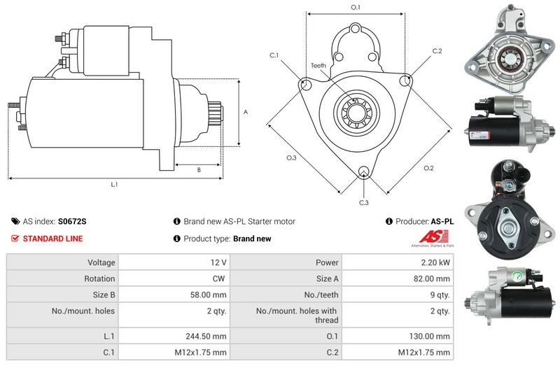 AS-PL S0672S Starter
