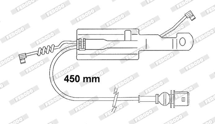 Výstražný kontakt, opotřebení obložení FAI166