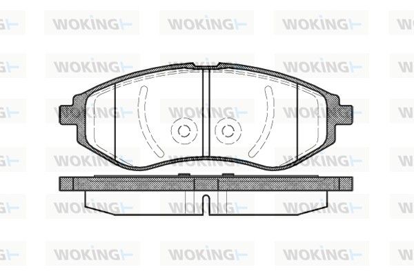 Комплект гальмівних накладок, дискове гальмо, Woking P886300