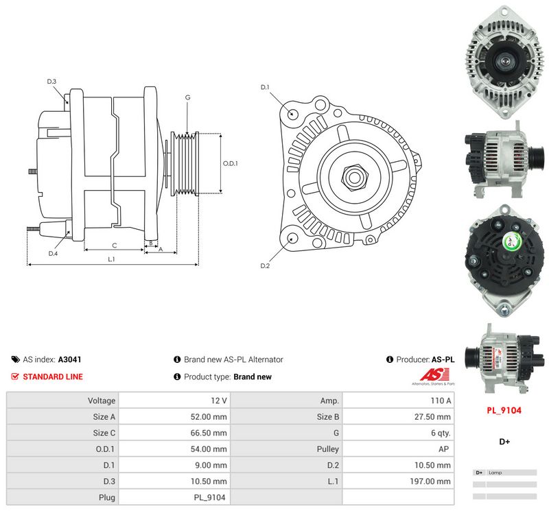 Generaator, AS-PL A3041
