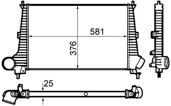 MAHLE Intercooler, inlaatluchtkoeler CI 300 000P