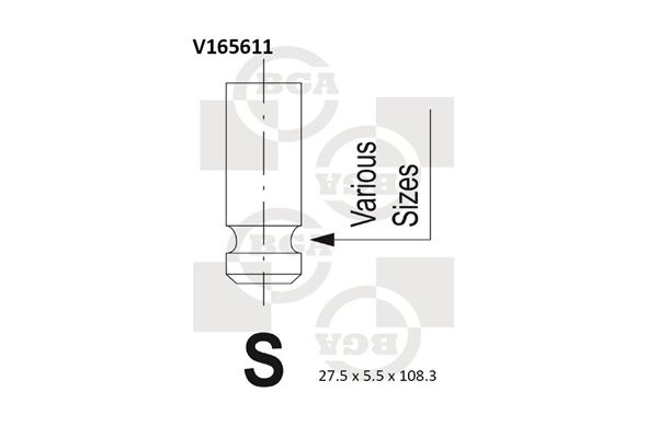 Випускний клапан, Bg Automotive V165611