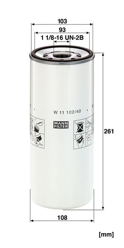 MANN-FILTER W11102/40 Oil Filter