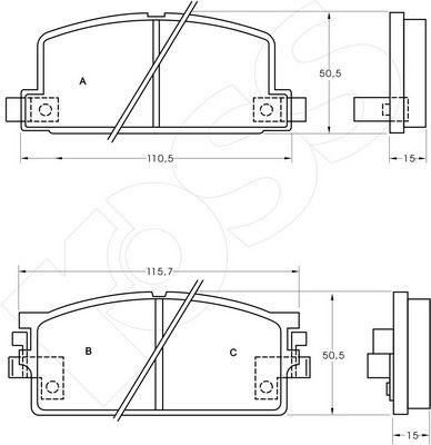 1-GNC R-294 - Brake Pad Set, disc brake