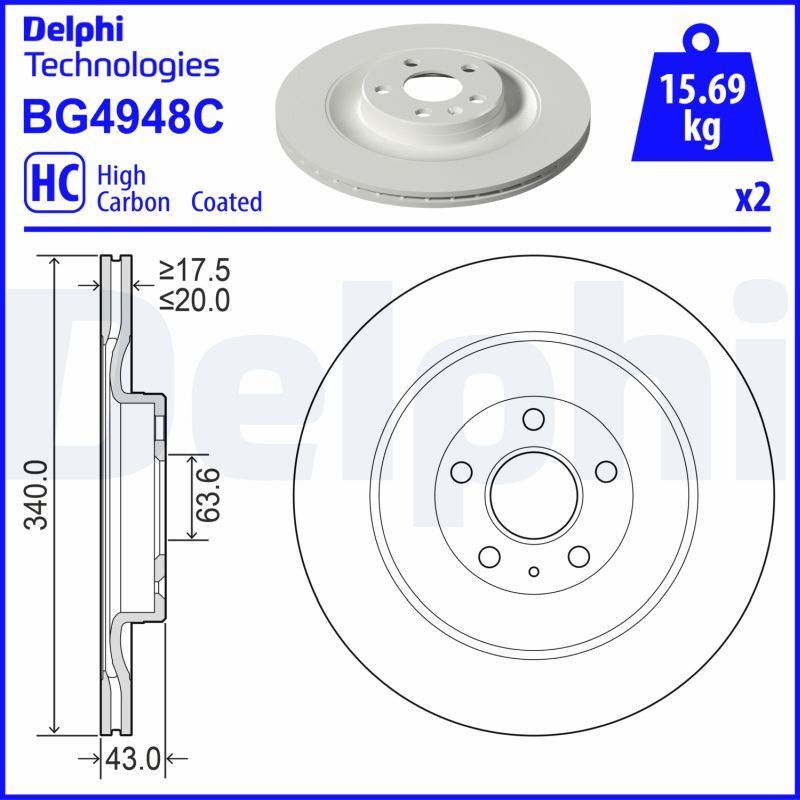 Delphi Brake Disc BG4948C