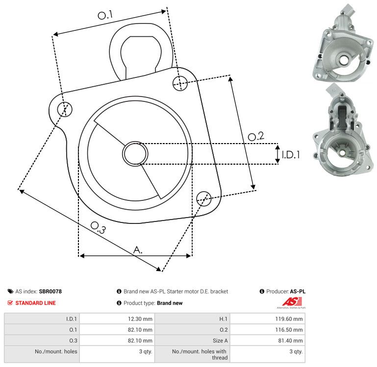AS-PL SBR0078 Starter Lid, carburettor