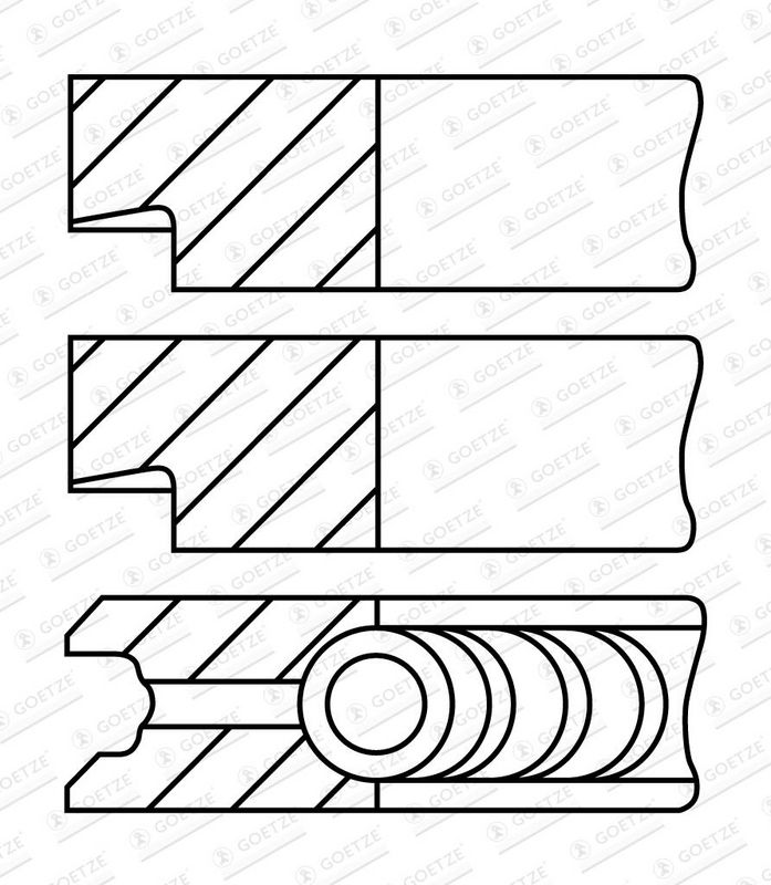 GOETZE ENGINE Jeu segments pistons 08-121700-10