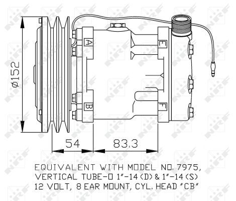 NRF 32814 Compressor, air conditioning