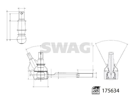 SWAG 33 10 2992 Tie Rod End