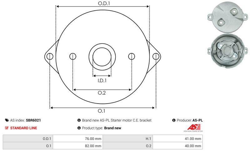 AS-PL SBR6021 Starter Lid, carburettor