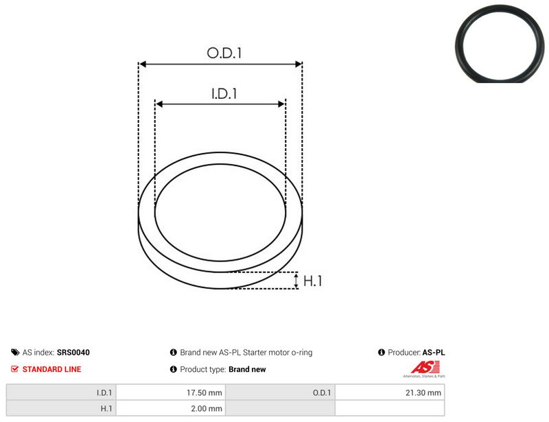 AS-PL SRS0040 Repair Set, alternator