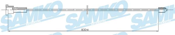 Тросовий привод, стоянкове гальмо, Samko C0553B