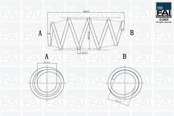 FAI Autoparts Suspension Spring FPCS115