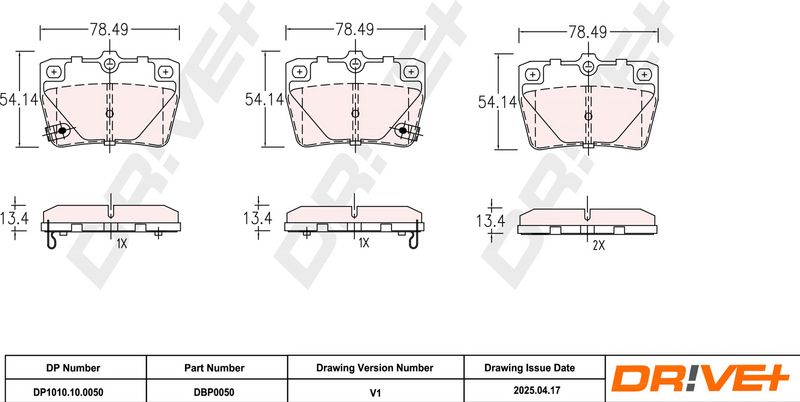 Set placute frana,frana disc DP1010.10.0050 Dr!ve+