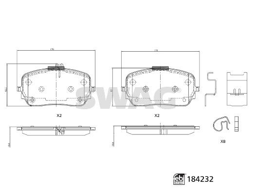SWAG 33 10 9322 Brake Pad Set, disc brake