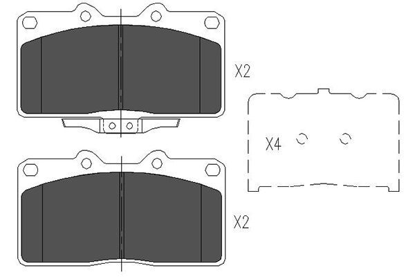 KAVO PARTS fékbetétkészlet, tárcsafék KBP-5529