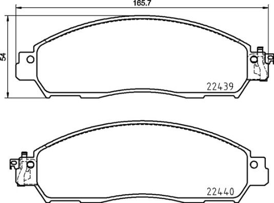 Комплект гальмівних накладок, дискове гальмо, Brembo P56120