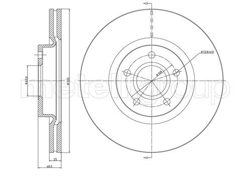 Гальмівний диск на C-MAX, C30, C70, Focus, Focus C-MAX, Kuga, S40, Tourneo Connect/Grand Tourneo Connect, Transit Co...