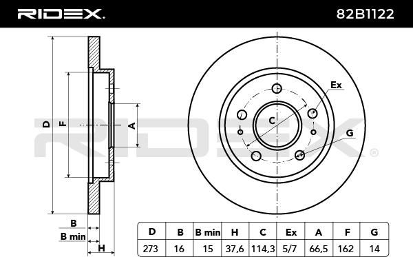 спирачен диск RIDEX