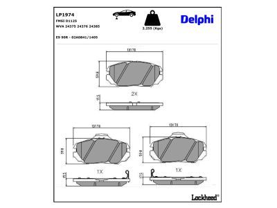 DELPHI LP1974 - Brake Pad Set, disc brake
