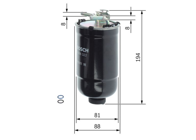 Filtre+à+carburant BOSCH 0 450 906 322