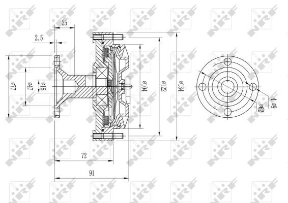 NRF 49613 Clutch, radiator fan