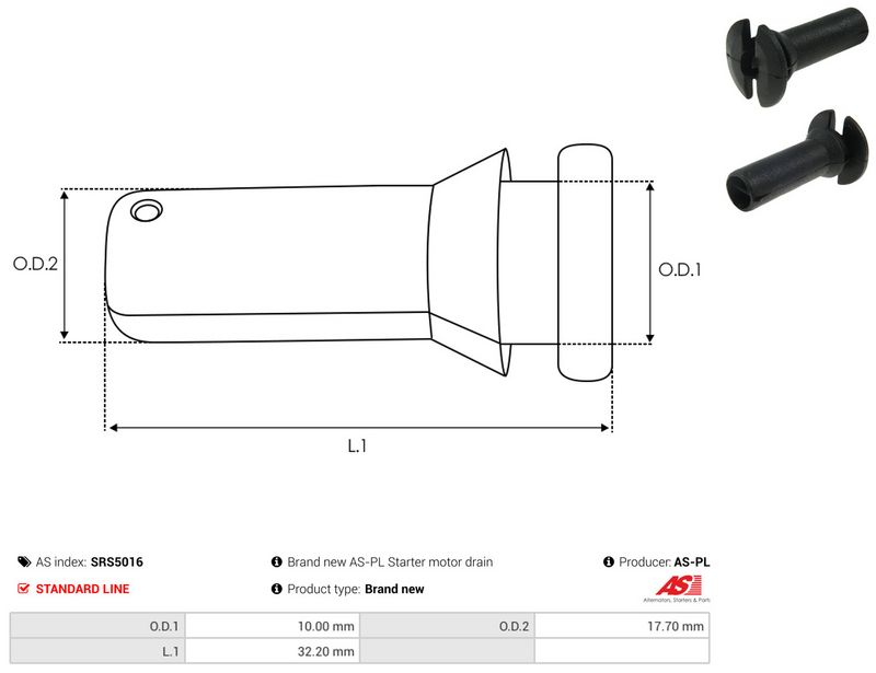 AS-PL SRS5016 Repair Kit, starter