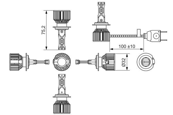 BOSCH 1 987 301 567 Автолампа 12V 20W PX26d LED Powerlight