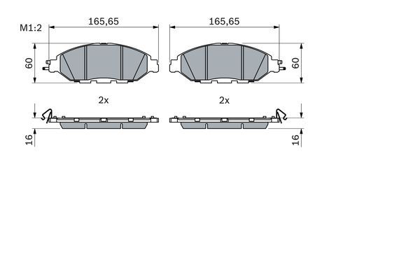 BOSCH INFINITI гальмівні колодки передній QX60, JX SUV, NISSAN MURANO III, PATHFINDER IV