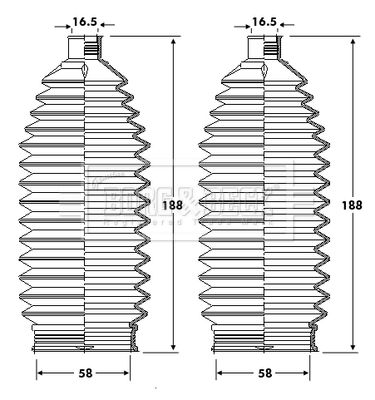 BORG & BECK gumiharang készlet, kormányzás BSG3417