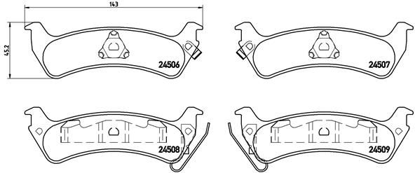 BREMBO fékbetétkészlet, tárcsafék P 37 012