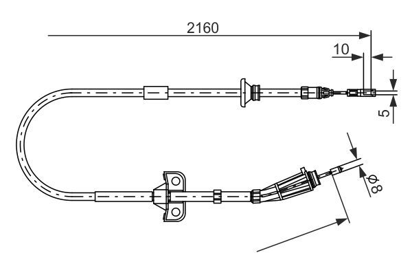 Bosch Cable Pull, parking brake 1 987 482 284 (1987482284)