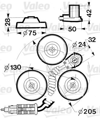 FIXATION MAGNETIQUE FEU TOURNANT