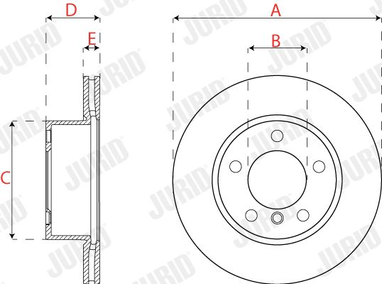 JURID 563322JC Brake Disc