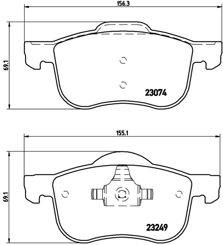 Piduriklotsi komplekt, ketaspidur, BREMBO P 86 020