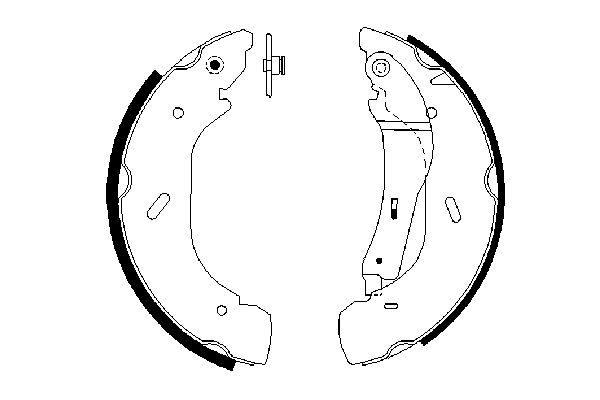 BOSCH 0 986 487 612 Brake Shoe Set