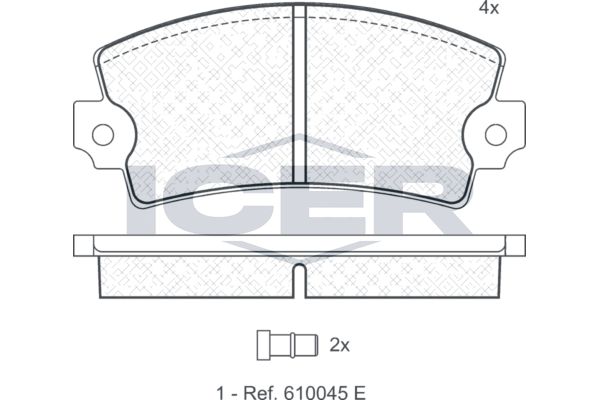 ICER 180258 - Brake Pad Set, disc brake