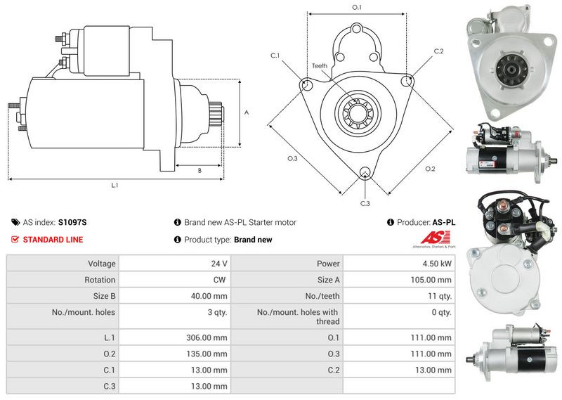 AS-PL S1097S Starter