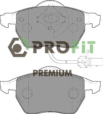 Комплект гальмівних накладок, дискове гальмо, Profit 5005-1717