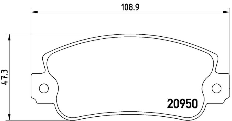Piduriklotsi komplekt, ketaspidur, BREMBO P 23 021