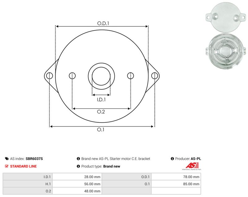 AS-PL SBR6037S Starter Lid, carburettor