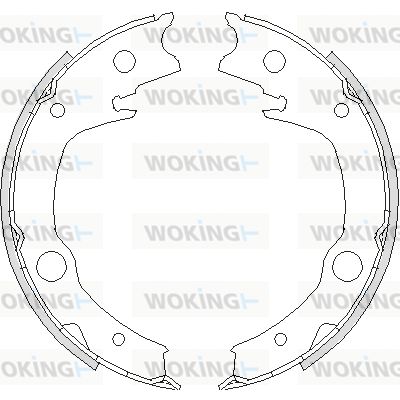 Комплект гальмівних колодок, стоянкове гальмо, Woking Z4729.00