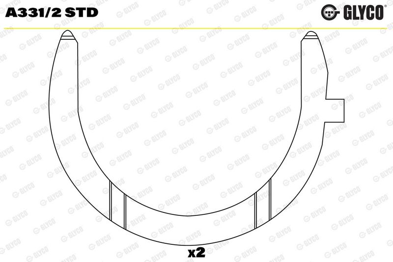 Product Distancpaplāksne, Kloķvārpsta GLYCO A331/2 STD Image